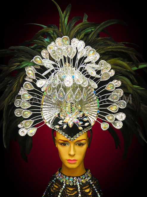Drag Iridescent Crystal Embellished 