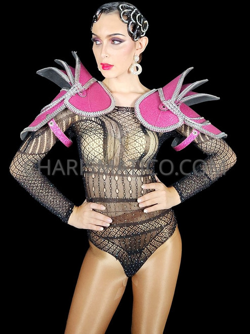 Futuristic Glitter Metallic Shoulder piece