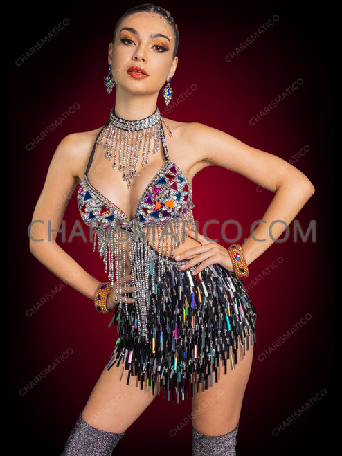 sexy festival dress BLACK SEQUIN GOWN | DEBS DRESSES DUBLIN main image 1