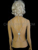 High Collared Silver Rhinestone And Iridescent Chrystal Full Body Chain