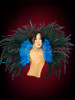Blue Cabaret Feather Showgirl Backpack