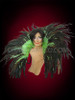 Green Cabaret Feather Showgirl Backpack
