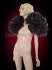 Extravagant Black Ruffle Organza ruffle boa Shrug