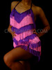 Purple and Pink Fringe Latin Salsa Dance Dress