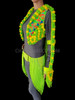 Neon Yellow Tribal Native Costume Set