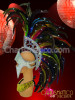 Gay Pride Rainbow Feathered Silver Roman Helmet Inspired Mohawk Headdress