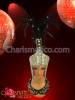 Star Studded Black Feather Topped Helmet Styled Silver Mohawk Headdress