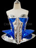 Silver And Blue Metallic Futuristic Lady Gaga Inspired Diva Corset