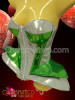 Silver And Green Metallic Futuristic Lady Gaga Inspired Diva Corset