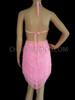 Sweet Pink Sequin and Fringe Latin Dance Dress