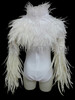 White Spandex Leotard With Matching  Raven Feather Bolero
