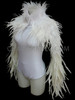 White Spandex Leotard With Matching  Raven Feather Bolero