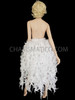 White Showgirl Burlesque dotted Tail Skirt With Ruffles