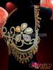 Iridescent Flower Crystal Diva Bra With Rhinestone Edging And Fringe