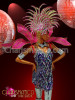 Pink, Gold, Silver, And Purple Mirrored And Sequined Showgirl's Costume