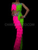 Dancing With The Stars Inspired Green And Pink Fringe Pant