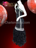 Black Velvet Pageant, Prom, Diva's Gown With Crystals And Feathers