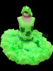 Slinky Curvaceous Neon Green Drag Queen Diva's Fluffy Tutu Dress