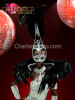 Lush Raven Black Feathered Headdress And Collar With Mirror Accents