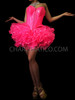 Hot Pink Gaga Corset And Matching Organza Satin Trimmed Tutu