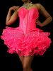 Hot Pink Gaga Corset And Matching Organza Satin Trimmed Tutu