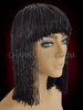 Cher Inspired Iridescent Black Beaded Wig in Bob Style