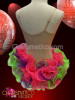 Pink, Purple, And Green Organza Ruffled Tutu Styled Dance Dress