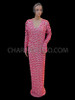 Sleek Multi Shaded Iridescent Pink Crystal Embellished Diva's Column Gown