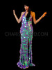 Diva Drag Queen Iridescent Jumbo Sequin Covered Purple Pageant Gown