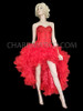 Red Crystallized Corset with Organza Ruffled Skirt set