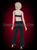 Black Fringe Dance Pants With Sequin And Crystal Accented Top