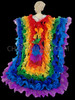 Drag Queen Gay Pride Rainbow Iridescent Organza Ruffled Wing Coat