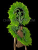 Art Deco Headdress And Collar Backpack With Neon Green Feather