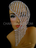 Crystal Face Burlesque Comma Half Mask