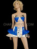Futuristic Styled Zipper Front Vinyl Top &  Corset Skirt