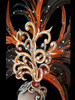 Multi-Hued Orange Brazilian Styled Diva's Headdress