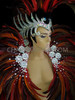 Red Orange Feather Mohawk Headdress + Backpack