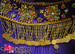 Lushly adorned Divine purple and gold Arabian Belly Dancing costume