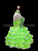 Classic Green Beaded Organza Ruffled Sissy Dress