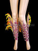Fuchsia Yellow Samba Styled Leg Cuffs