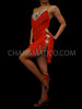 Red Fringe Latin Dance Sexy Hip Cut Out Dress