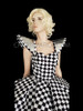 Black And White Checkered Diva Dollie Dress