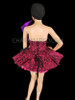 Fuchsia Lace Accented Dollie Dress With Jeweled Rainbow Satin Ribbons