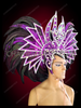 Purple Majestic Mardi Gras Phoenix Crystal Headdress
