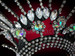 Rhinestone Covered Black Glitter Iridescent Crystal Star Burst Spiked Headdress