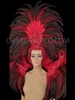 Black Red Showgirl Drag Cabaret Headdress And Backpack