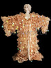 Gold Organza Drag Queen Ruffle Coat With Star Sequin