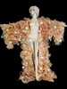 Gold Organza Drag Queen Ruffle Coat With Star Sequin