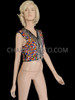 Rainbow Crystal Crusted Showgirl's Half Vest With Silver Beaded Accents