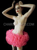 Exciting Hot Vibrant Fuchsia Shimmering Iridescent Organza Ruffled Tutu Skirt